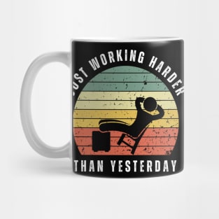 Lazy working from home - sitting Mug